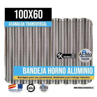 Acanalada Perforada Transversal Aluminio 100x60