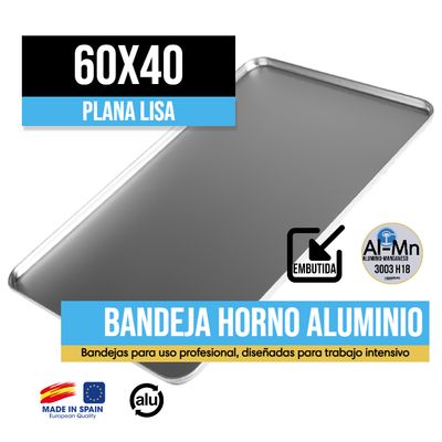 Bandeja horno Embutida Plana Lisa 60x40