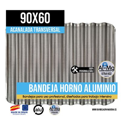 Acanalada Perforada Transversal Aluminio 90x60
