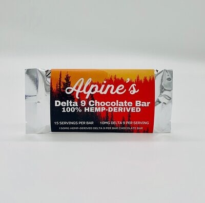 Alpine's Hemp Delta 9 THC Chocolate Bar