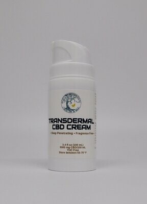 Transdermal CBD Cream High Potency Topical (5000mg) (unscented)