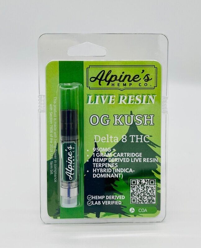 Alpine's Hemp Live Resin Delta 8 Carts