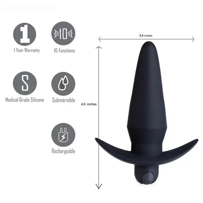 Rechargeable Vibrating Silicon Anal Plug