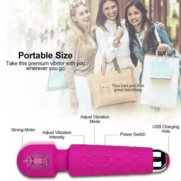 20 Speed Waterproof Wand Vibrator
