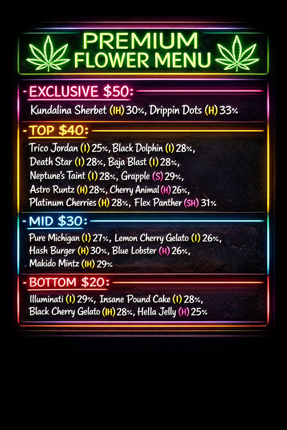 Premium THCA Flower (full menu) Premium THCA Flower (full menu)