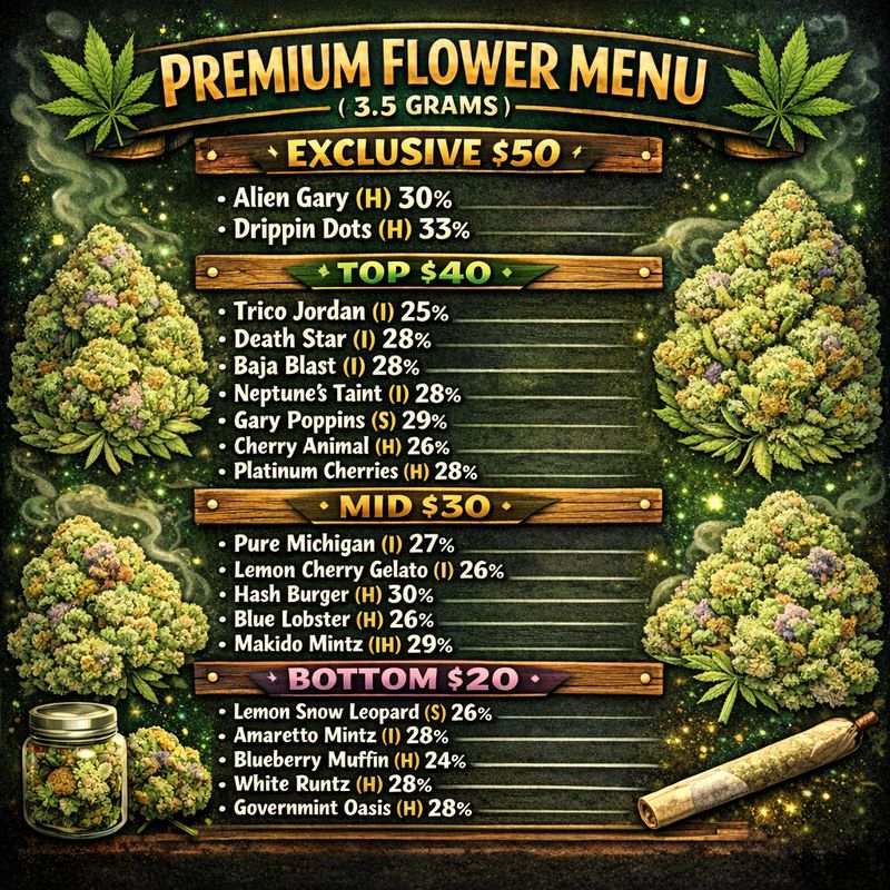 Premium THCA Flower (full menu)