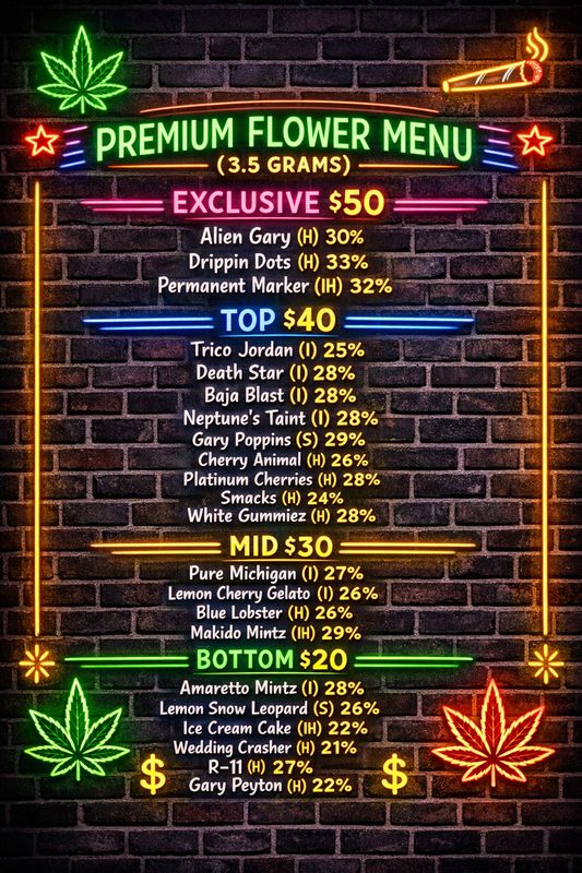 Premium THCA Flower (full menu) Premium THCA Flower (full menu)