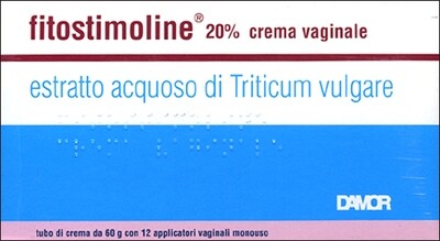 Fitostimoline 20% Crema vaginale tubo da 60g con 12 applicatori vaginali