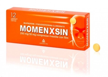 Momenxsin 200 mg/30 mg 12 compresse rivestite con film