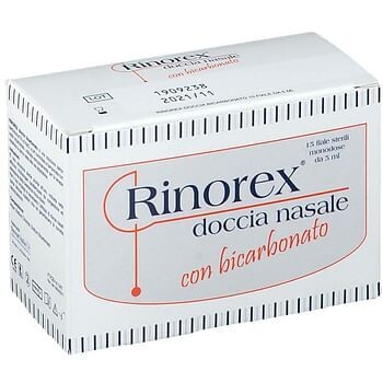 RINOREX DOCCIA NASALE CON BICARBONATO 15 FLACONCINI DA 5ML