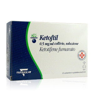 Ketoftil 0,5mg/ml collirio 25 contenitori Ketoftil 0,5mg/ml collirio 25 contenitori