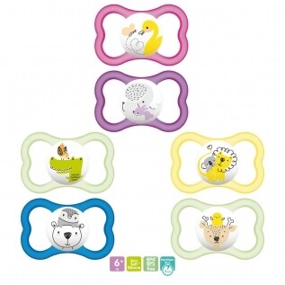 MAM 2 Succhietti AIR 6 mesi+ in silicone MAM 2 Succhietti AIR 6 mesi+ in silicone