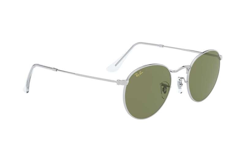 Ray ban ROUND METAL 3447 91984E silver / green occhiali Ray ban ROUND METAL 3447 91984E silver / green occhiali