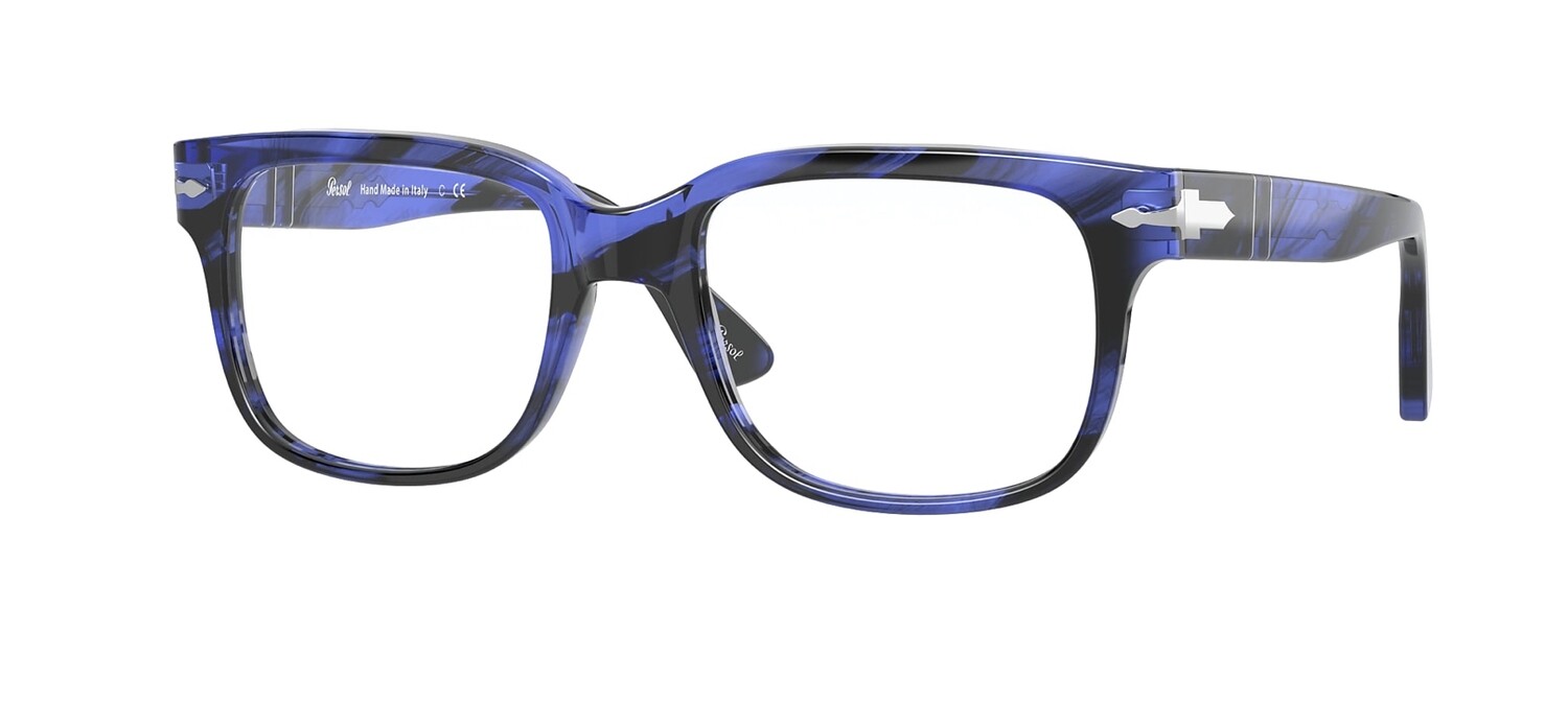 PERSOL 3252V 1053 blue striato occhiali