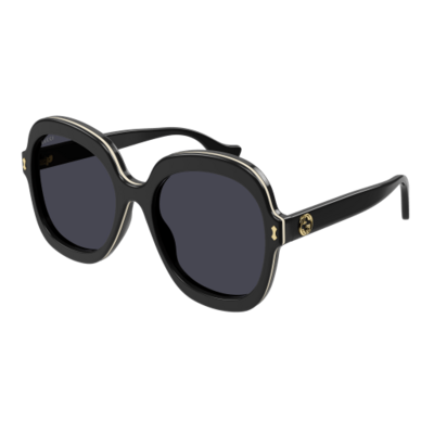 Gucci GG1240S 001 black - white / grey occhiali