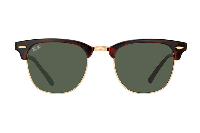 RAY BAN CLUBMASTER 3016 W0366 tartarugato - gold / grey green occhiali RAY BAN CLUBMASTER 3016 W0366 tartarugato - gold / grey green occhiali