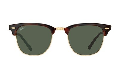 RAY BAN CLUBMASTER 3016 W0366 tartarugato - gold / grey green occhiali
