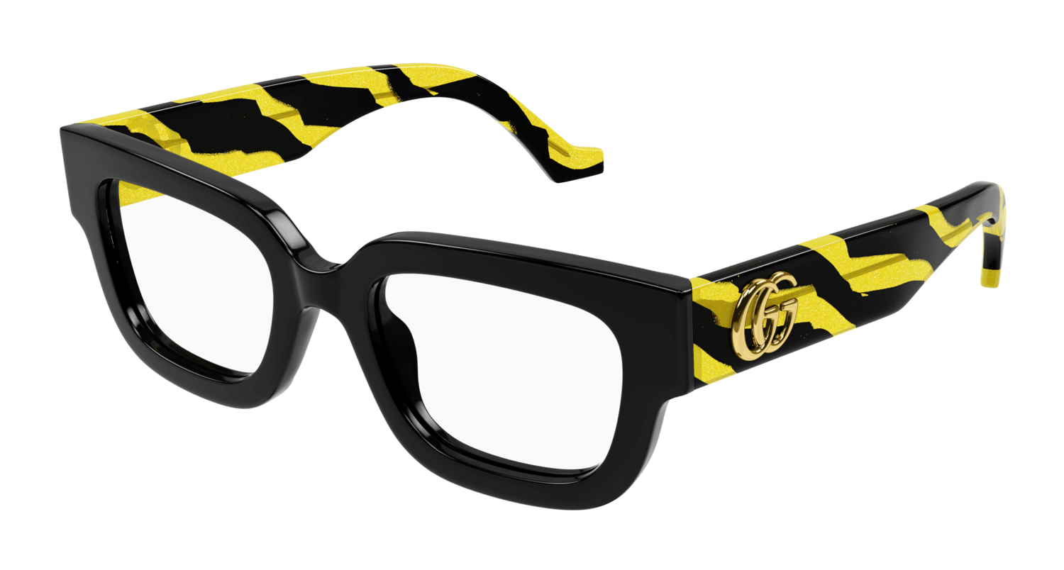 Gucci GG1548O 006 black / yellow glitter occhiali