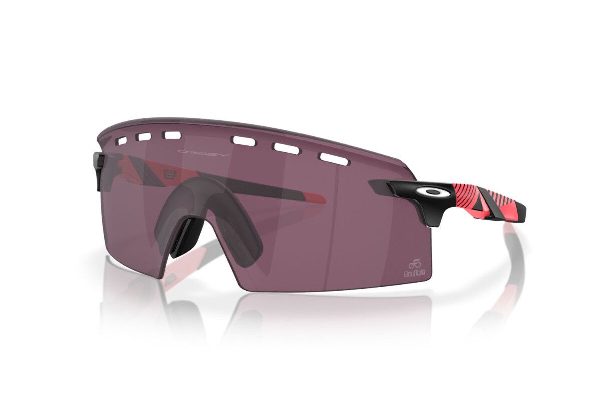 OAKLEY OO9235 16 ENCODER STRIKE VENTED giro pink stripes / prizm road black occhiali "Giro d'italia"