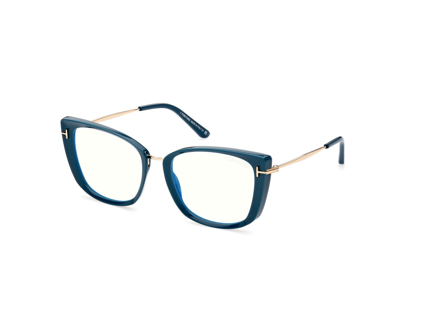 TOM FORD TF5816-B 089 turchese lucido - gold occhiali