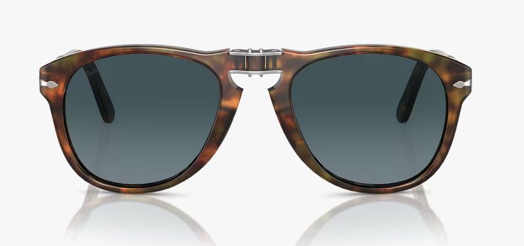 Persol Steve McQueen 714SM 0108S3 tartarugato caffè / light blue polar occhiali