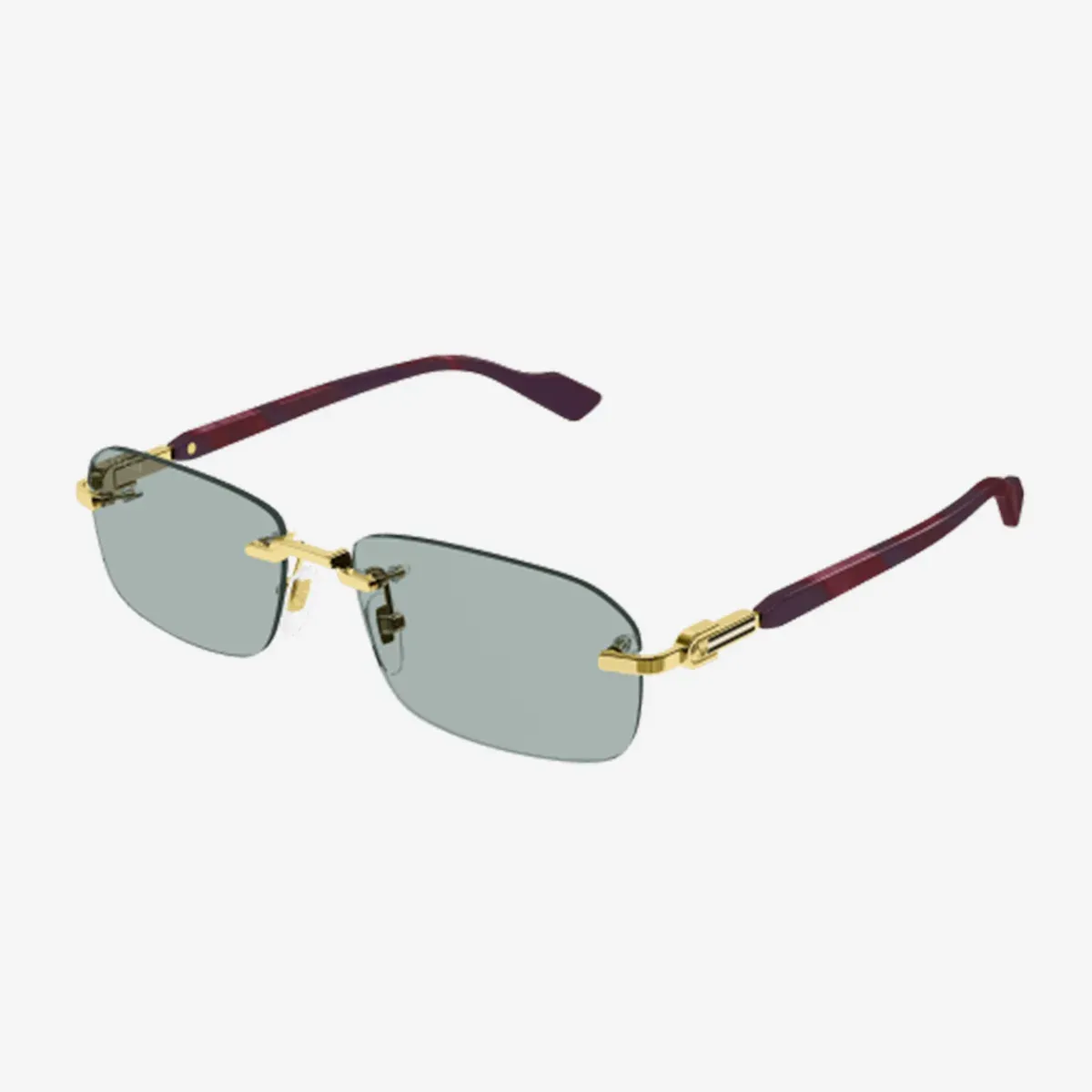 Gucci GG1221S 003 gold - burgundy / light blue occhiali