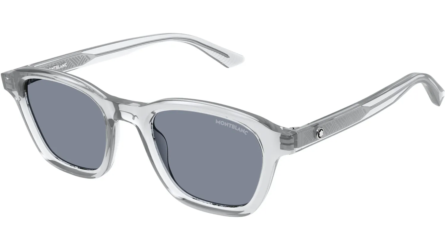 MONTBLANC MB0384S 004 grey transparent / grey occhiali MONTBLANC MB0384S 004 grey transparent / grey occhiali