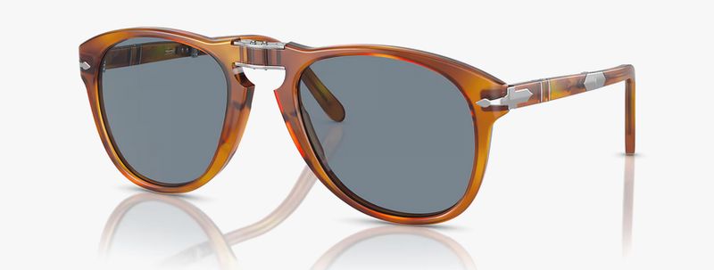 Persol Steve McQueen 714SM 96/56 terra di siena / light blue occhiali