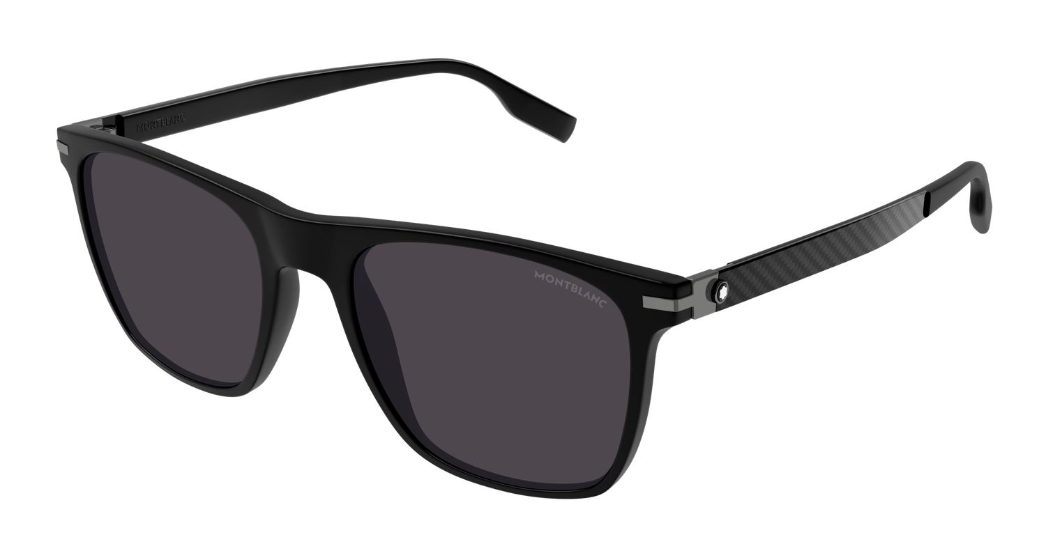 MONTBLANC MB0248S 001 satin black / grey occhiali