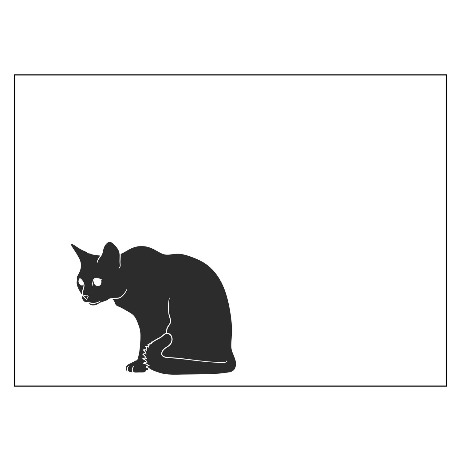 Postkarte Katze (14,8cm x 10,4cm)