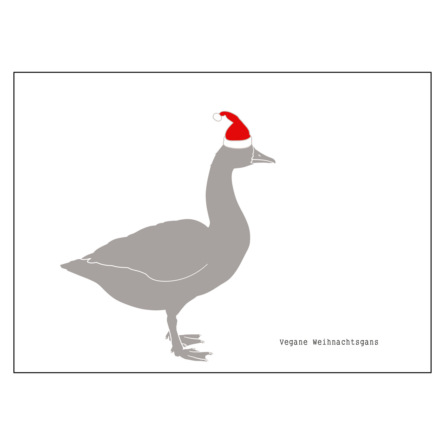 Postkarte Weihnachtsgans (14,8cm x 10,4cm)