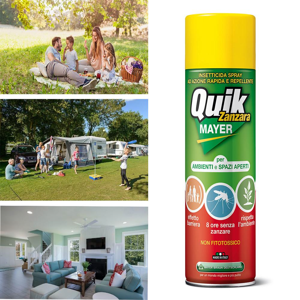 Antizanzare Insetticida Spray, Repellente Zanzara Tigre e Comune| Effetto 8 ore Interno Esterno