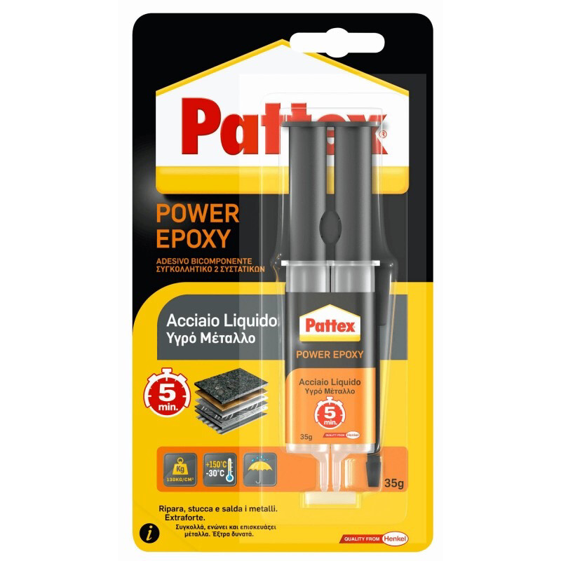 Power Epoxy - Adesivo Bicomponente, Power Epoxy: Acciaio Liquido