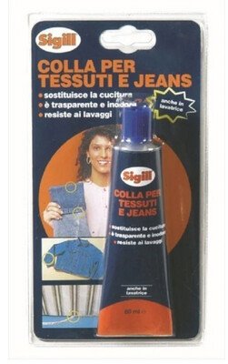 Colla per tessuti e jeans - transparente