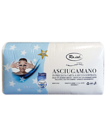 Asciugamani Carta Goffrata Roial 45x80 100pz