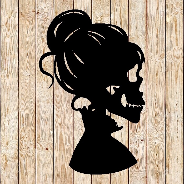 Woman´s Creepy Skull cutting file