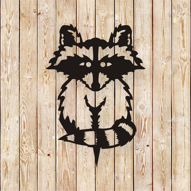 Racoon garden decor cutting file