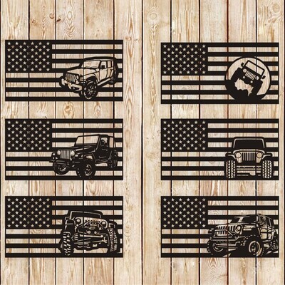 Jeep flags cutting file lot