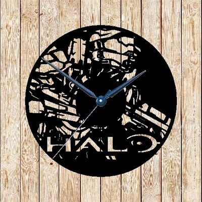 Halo Game Clock Vector Cutting File