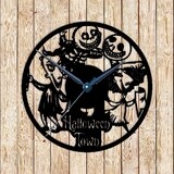 Halloween Town Clock Vector Cutting File