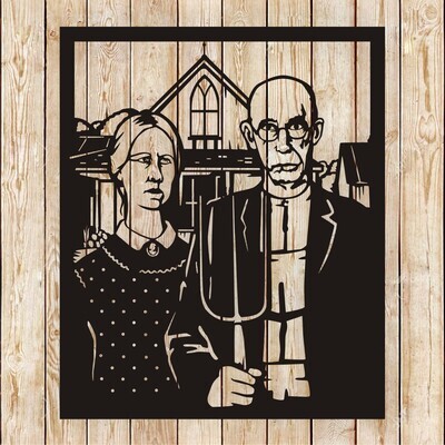 American Gothic Painting cutting file