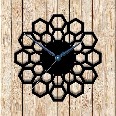 Mandala Pattern Clock Vector Cutting File