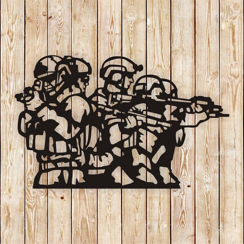 ANZAC soldiers cutting file