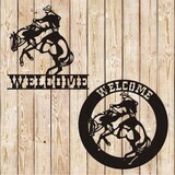 Welcome Sign Rodeo cutting file