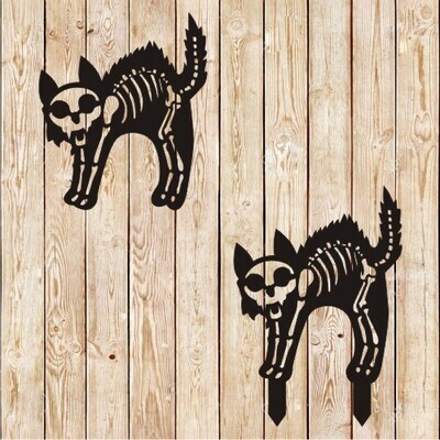 Cat Halloween&#39;s Yard Decor cutting file