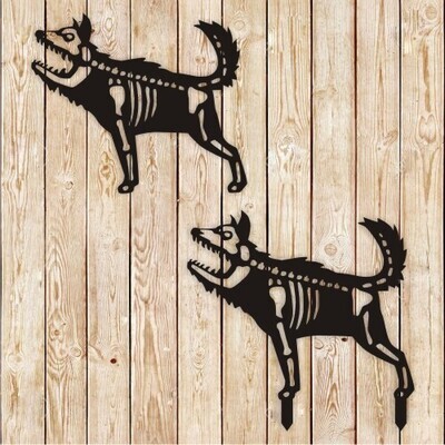 Dog Skeleton Halloween&#39;s Yard Decor cutting file