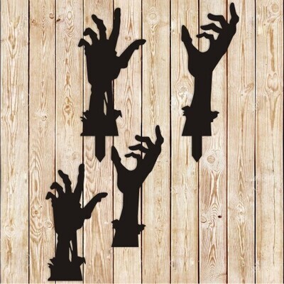 Zombie Halloween&#39;s Yard Decor cutting file