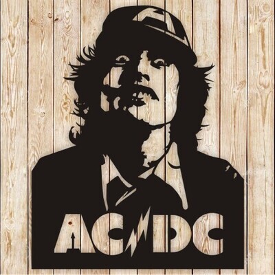 AC/DC Sign vector cutting file