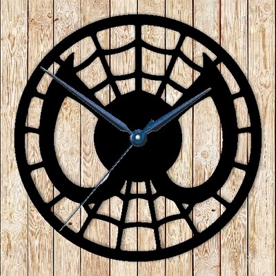 Spiderman Mask Clock Vector Cutting File