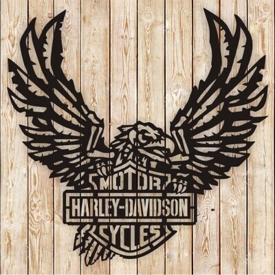 Harley-Davidson Eagle Skeleton Cutting File